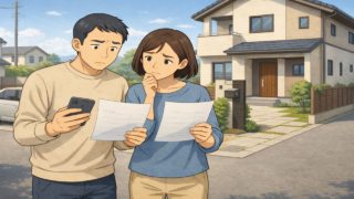 【我孫子市】外構見積もりの盲点5つ|現場で起きた増額の真相 我孫子市で夫婦が外構見積もりで悩んでいるイメージ