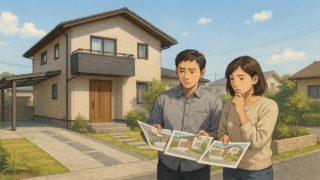 愛知県で夫婦が外構業者の選び方と探し方を考えているイメージ