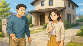 明石市で夫婦が外構トラブルで困っているイメージ