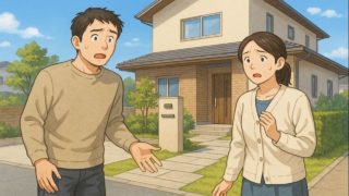 安城市で夫婦が外構トラブルで困っているイメージ