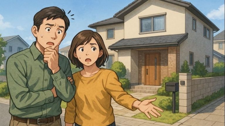 千葉県で夫婦が外構トラブルで困っているイメージ