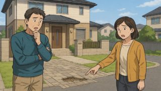 【筑西市】外構トラブルの原因5パターン|見た目で後悔した失敗箇所 筑西市で夫婦が外構トラブルで困っているイメージ