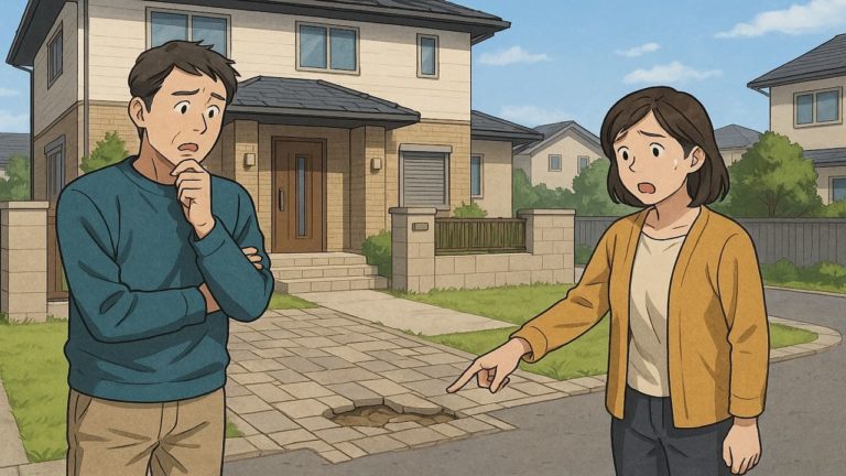 筑西市で夫婦が外構トラブルで困っているイメージ