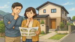 筑紫野市で夫婦が外構業者の選び方と探し方を考えているイメージ