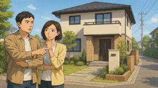 調布市で夫婦が外構業者の選び方と探し方を考えているイメージ