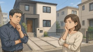 大東市で夫婦が外構業者の選び方と探し方を考えているイメージ