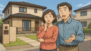 【海老名市】外構で注意したいトラブル5例|その計画が危ない理由 海老名市で夫婦が外構トラブルで困っているイメージ