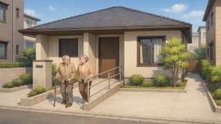 府中市の戸建てに施工されたバリアフリー外構のイメージ