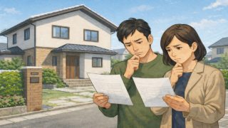 深谷市で夫婦が外構見積もりで悩んでいるイメージ