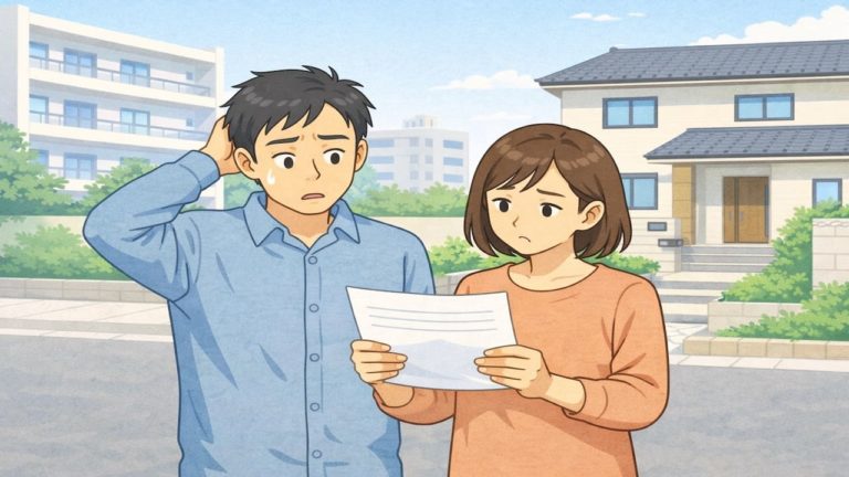 福岡県で夫婦が外構見積もりで悩んでいるイメージ