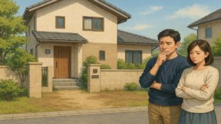 福岡県の外構工事の失敗にがっかりする夫婦のイメージ