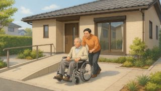 船橋市の戸建てに施工されたバリアフリー外構のイメージ