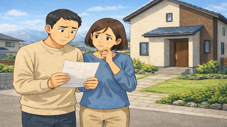 岐阜県で夫婦が外構見積もりで悩んでいるイメージ