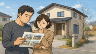 群馬県で夫婦が外構業者の選び方と探し方を考えているイメージ