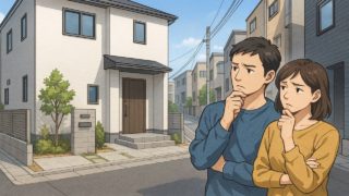 羽曳野市で夫婦が外構業者の選び方と探し方を考えているイメージ