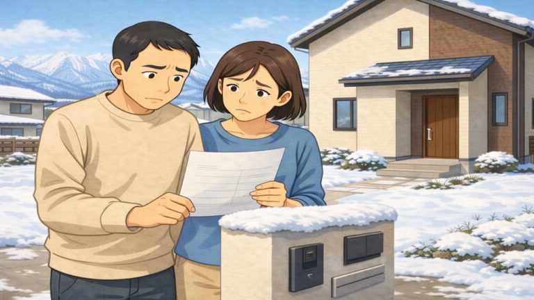 白山市で夫婦が外構見積もりで悩んでいるイメージ