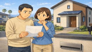 浜松市で夫婦が外構見積もりで悩んでいるイメージ