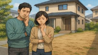 浜松市の外構工事の失敗にがっかりする夫婦のイメージ