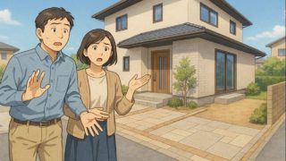 浜松市で夫婦が外構トラブルで困っているイメージ