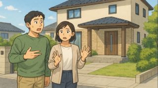 半田市で夫婦が外構トラブルで困っているイメージ