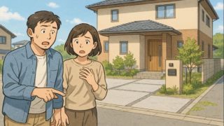 【東広島市】外構工事のトラブル5個|見積より高くなる典型例 東広島市で夫婦が外構トラブルで困っているイメージ