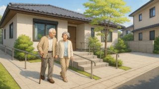 東久留米市の戸建てに施工されたバリアフリー外構のイメージ