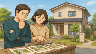 東久留米市で夫婦が外構業者の選び方と探し方を考えているイメージ