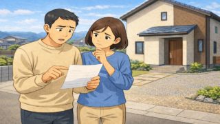 東近江市で夫婦が外構見積もりで悩んでいるイメージ