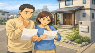 姫路市で夫婦が外構見積もりで悩んでいるイメージ