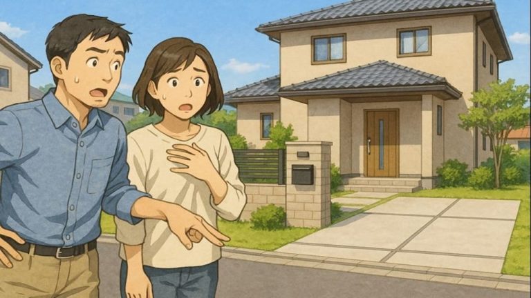 姫路市で夫婦が外構トラブルで困っているイメージ