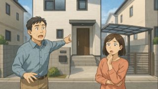 日野市で夫婦が外構トラブルで困っているイメージ