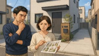 【枚方市】外構業者の選び方&探し方|選ばれる業者の特徴5つ 枚方市で夫婦が外構業者の選び方と探し方を考えているイメージ