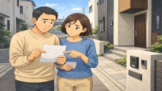 枚方市で夫婦が外構見積もりで悩んでいるイメージ