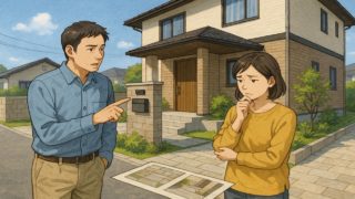 防府市で夫婦が外構業者の選び方と探し方を考えているイメージ