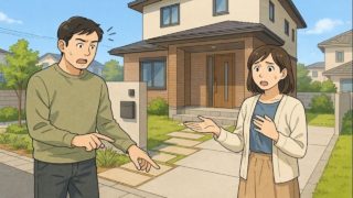 兵庫県で夫婦が外構トラブルで困っているイメージ