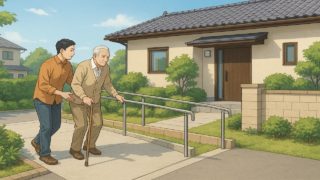 茨城県の戸建てに施工されたバリアフリー外構のイメージ