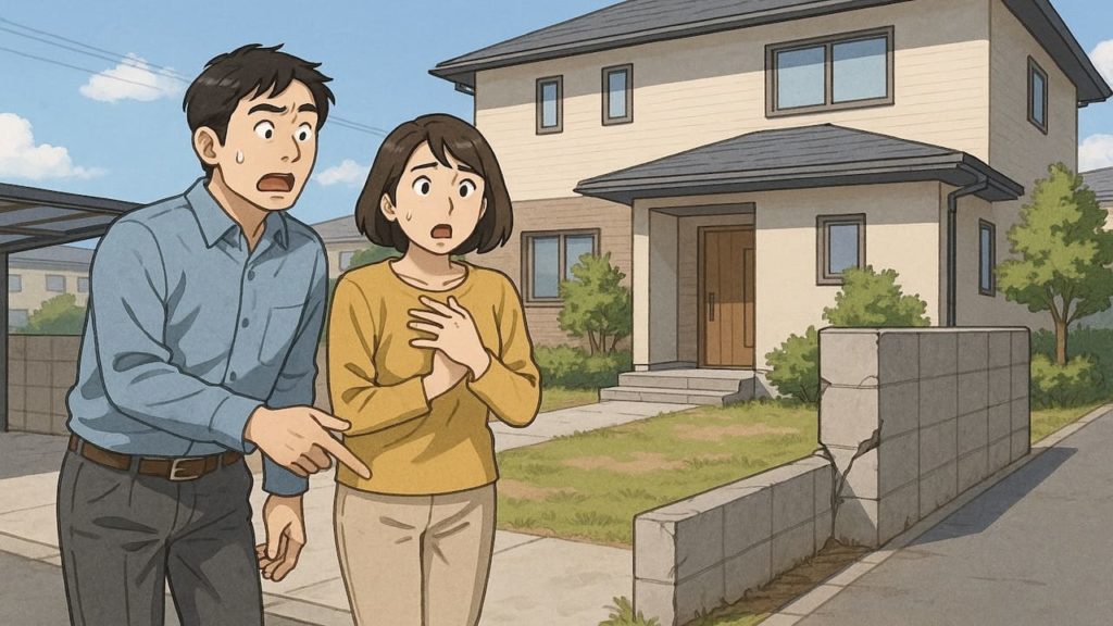 茨城県で夫婦が外構トラブルで困っているイメージ