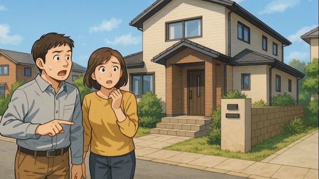 市川市で夫婦が外構トラブルで困っているイメージ