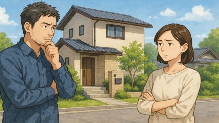 伊賀市で夫婦が外構業者の選び方と探し方を考えているイメージ