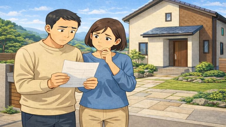 伊賀市で夫婦が外構見積もりで悩んでいるイメージ