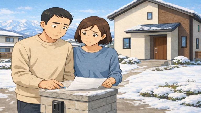 飯田市で夫婦が外構見積もりで悩んでいるイメージ