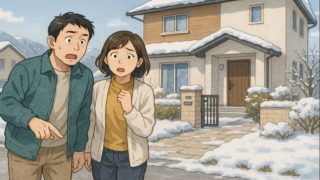 飯田市で夫婦が外構トラブルで困っているイメージ