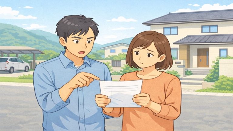 飯塚市で夫婦が外構見積もりで悩んでいるイメージ