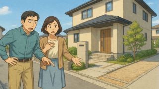 飯塚市で夫婦が外構トラブルで困っているイメージ