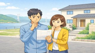 今治市で夫婦が外構見積もりで悩んでいるイメージ