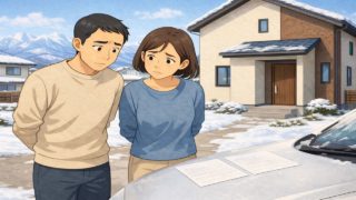 射水市で夫婦が外構見積もりで悩んでいるイメージ