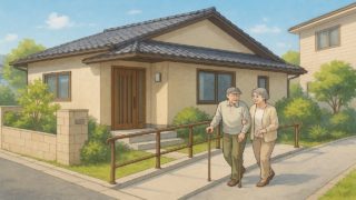 伊勢市の戸建てに施工されたバリアフリー外構のイメージ