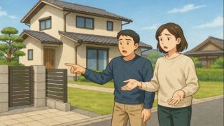 伊勢市で夫婦が外構トラブルで困っているイメージ