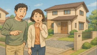 伊勢原市で夫婦が外構トラブルで困っているイメージ