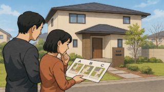 伊勢崎市で夫婦が外構業者の選び方と探し方を考えているイメージ